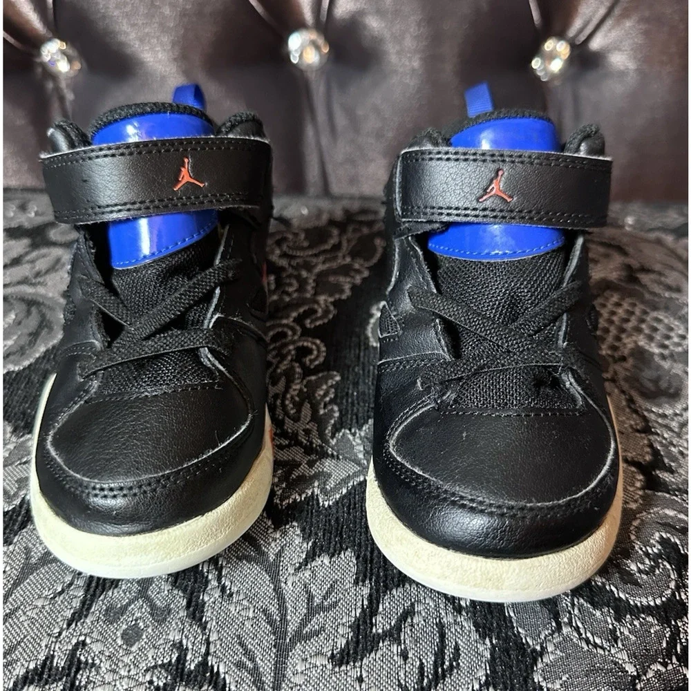 Nike Air Jordan FLIGHT CLUB '91 (TD) Toddler Shoes Black/Blue DM1687-008 Sz 9C